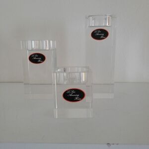 Le Lens Amazing Home Crystal Modern Candle Holders Set Of 3